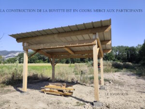 Buvette en cours de construction